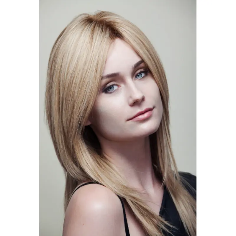 16" Straight Blonde Layered Long Wigs