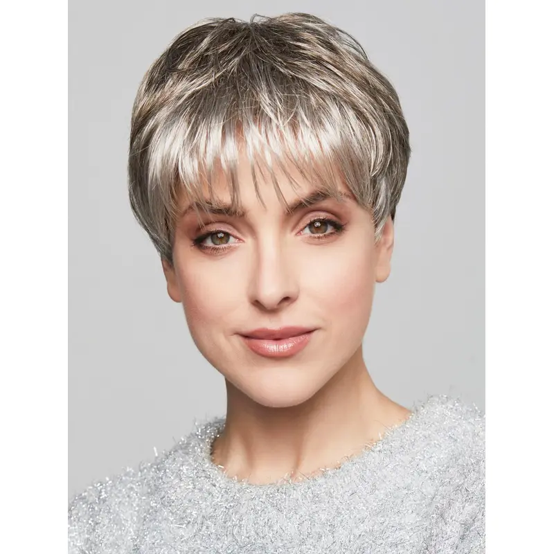 4" Cropped Straight Blonde Fashionable Lace Front Wigs