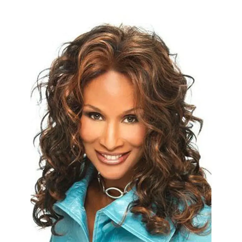 Beverly Johnson Beauty Queen Mid-length Curly Lace Human Hair Wig