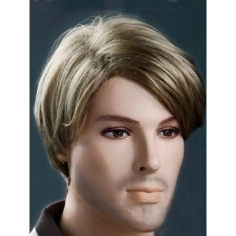 Elegant Brown Straight Short Men Wigs