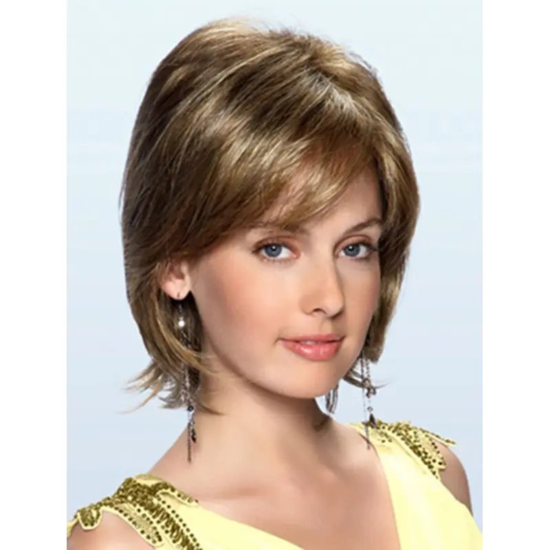 Impressive Synthetic Brown Wavy Medium Wigs