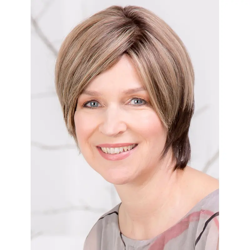 Monofilament 8" Popular Blonde Bobs Human Hair Wigs