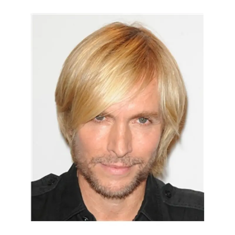 Glamorous Blonde Straight Short Men Wigs
