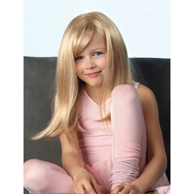 High Quality Long Straight Blonde With Bangs Fabulous Wigs
