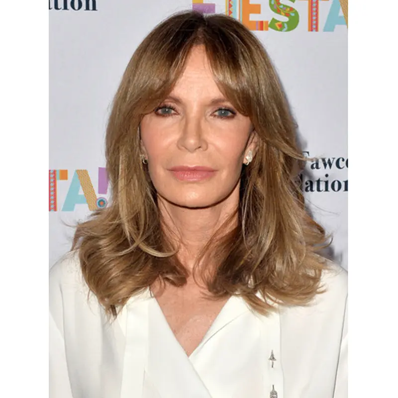Wavy Blonde Shoulder Length Synthetic Lace Front Layered Jaclyn Smith Wigs