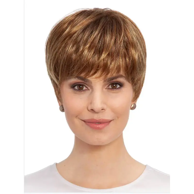 Straight Blonde Bobs Short 6" Synthetic Wig