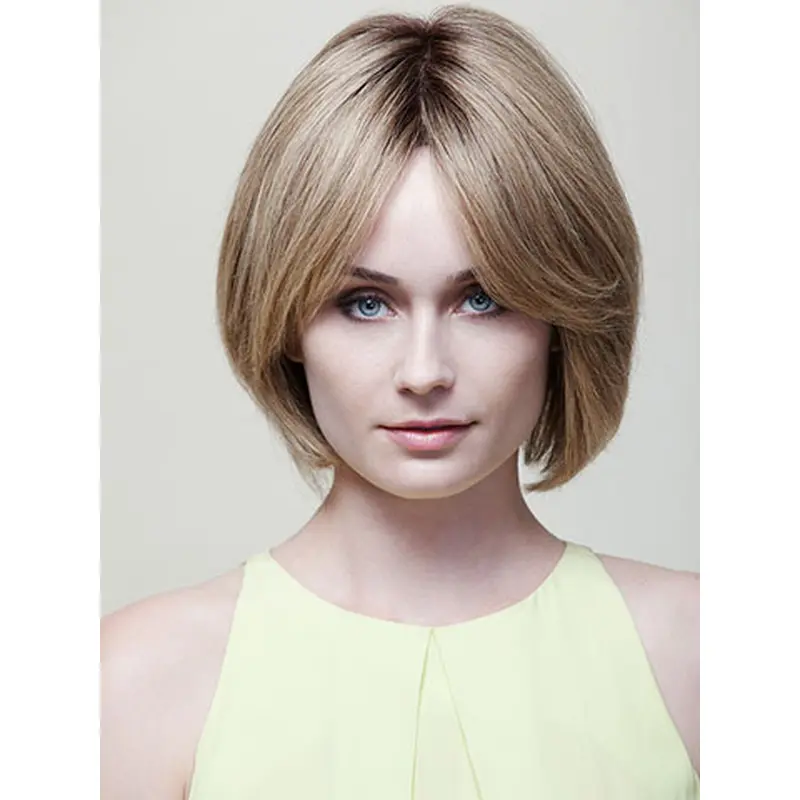 10" Straight Blonde Bobs Medium Wigs