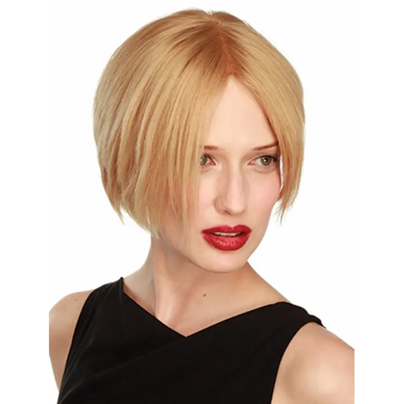 Convenient Lace Front Bobs Blonde Short Wigs