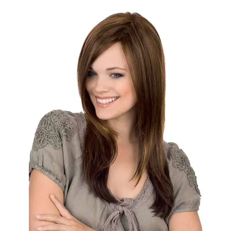 Gorgeous Remy Human Hair Monofilament Straight Long Wigs