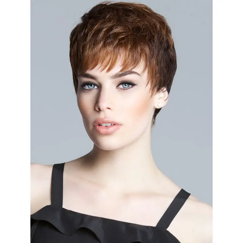 Monofilament Trendy Boycuts Straight Short Wigs