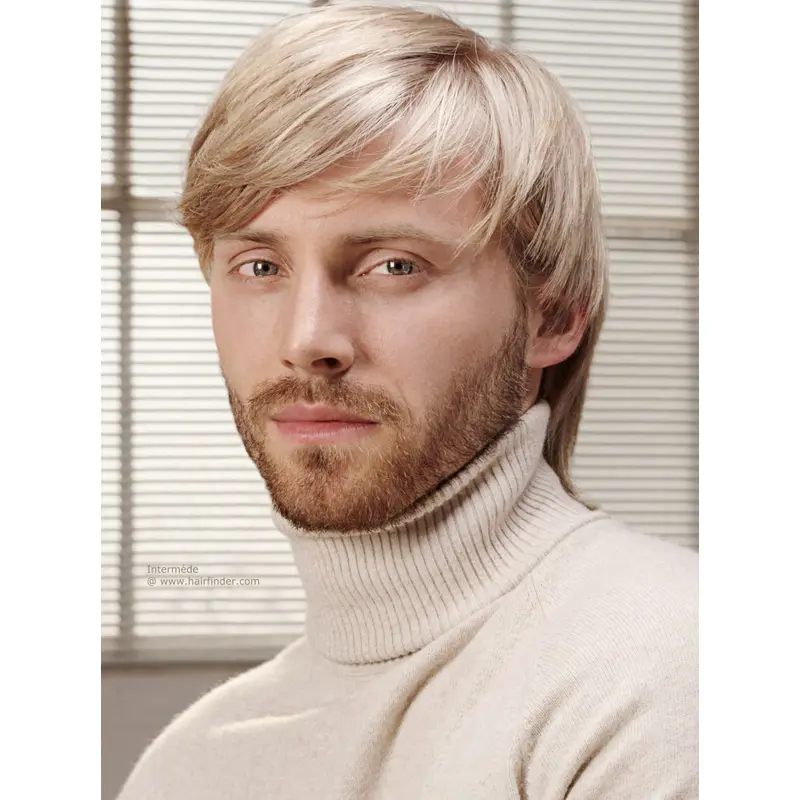 New Straight Full Lace Short Men Wigs