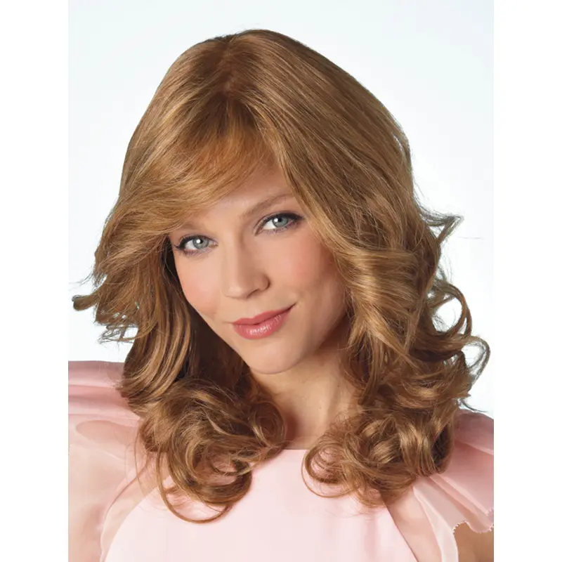 Popular Long Curly Blonde With Bangs Perfect Wigs
