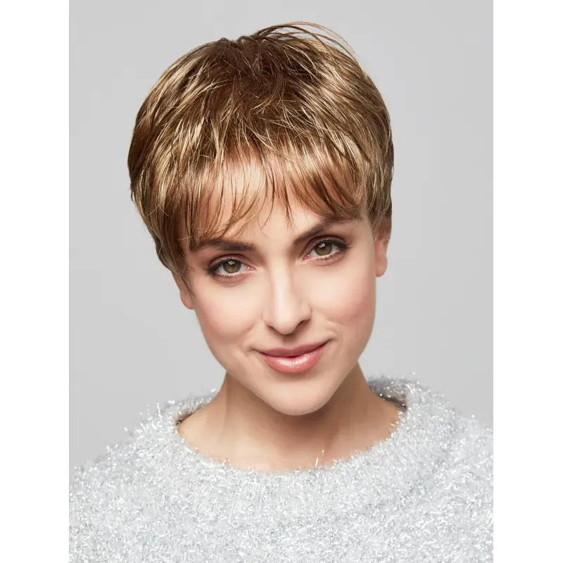 4" Cropped Straight Blonde Convenient Lace Front Wigs