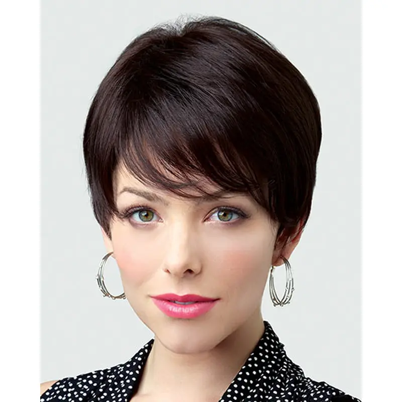 Brown Style Boycuts Straight Short Wigs