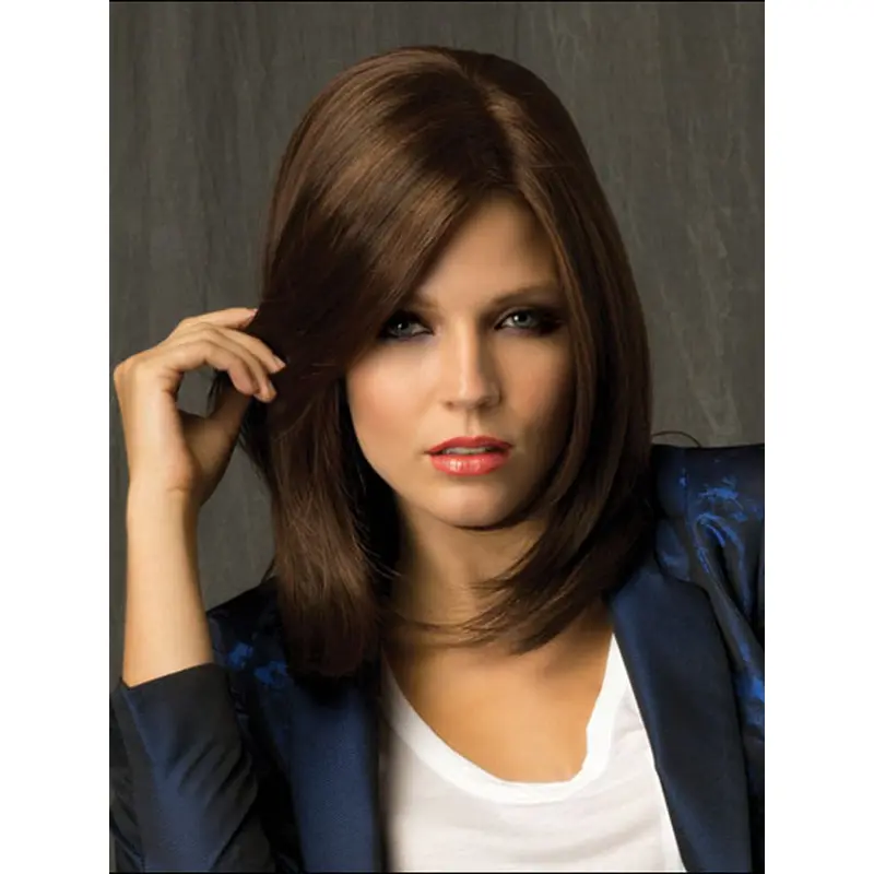 Lace Front Hairstyles Straight Synthetic Medium Wigs