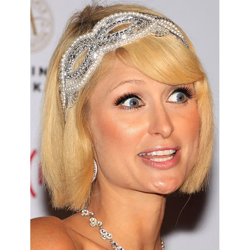 Comfortable Blonde Straight Chin Length Paris Hilton Wigs