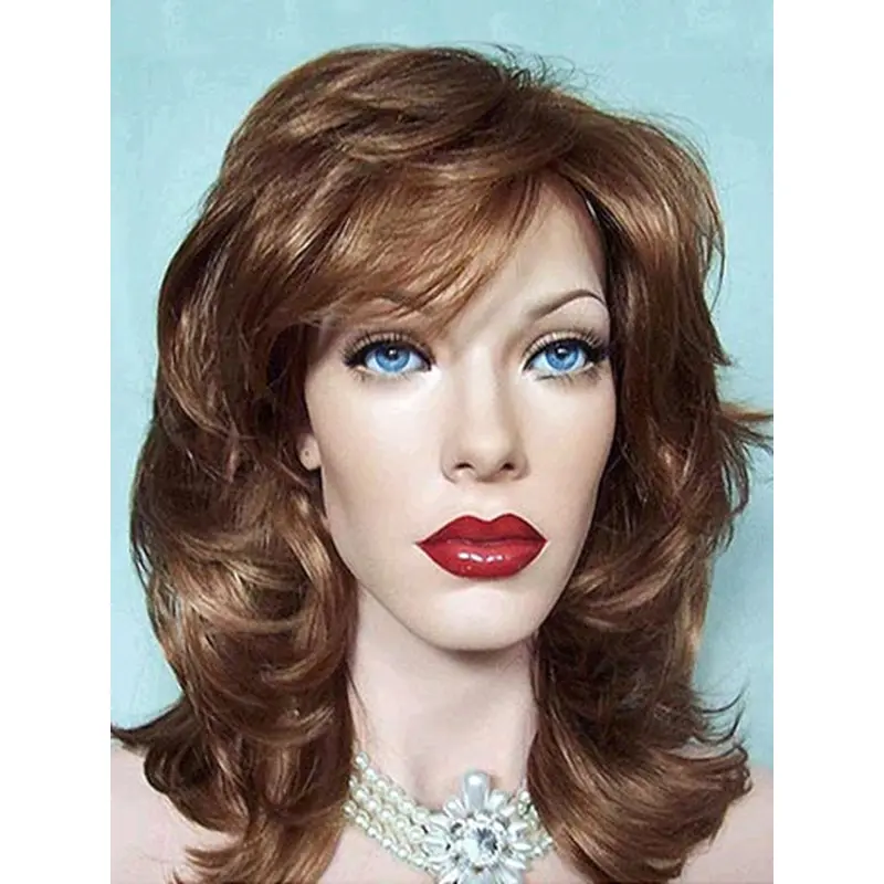 Easy Synthetic Lace Front Wavy Medium Wigs