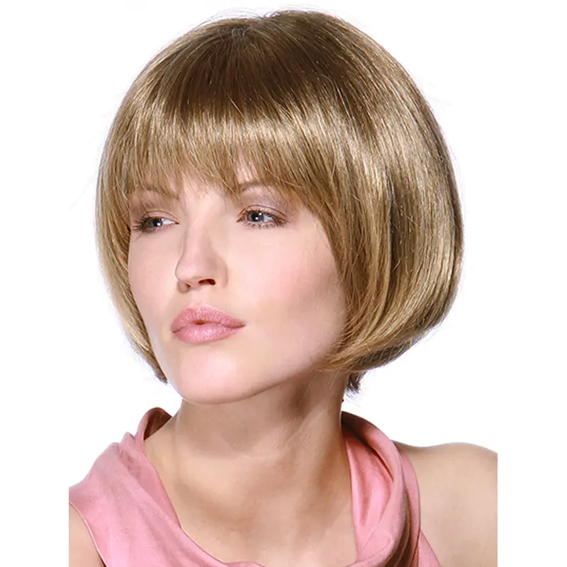 Online Blonde Straight Chin Length Remy Human Lace Wigs