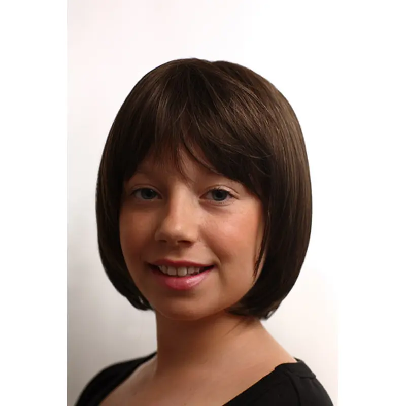 Sassy Brown Straight Chin Length Kids Wigs