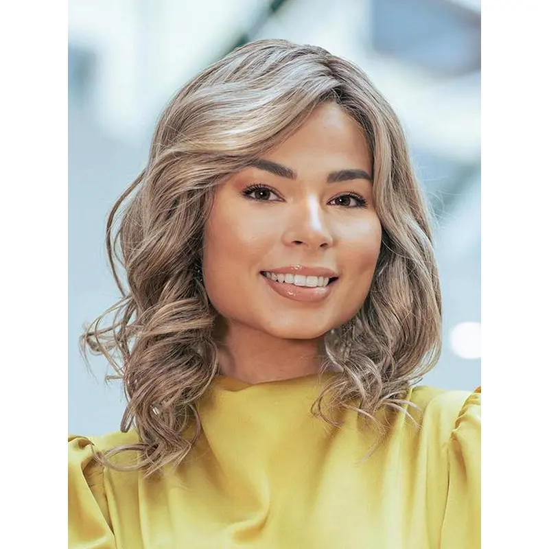 14" 100% Hand-Tied Without Bangs Blonde Good Synthetic Wigs