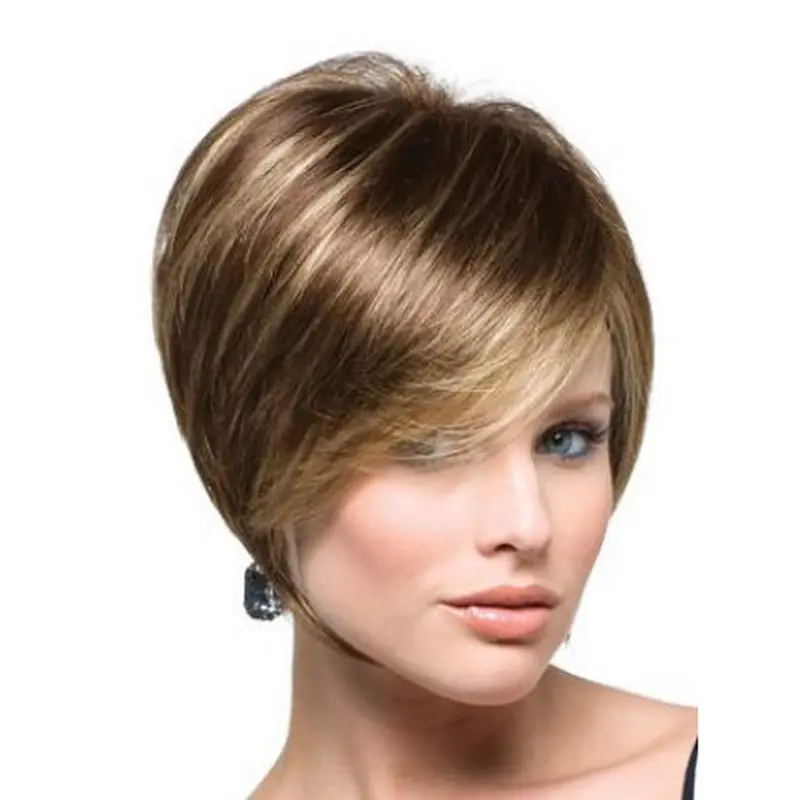 High Quality Brown Straight Short Bob Wigs