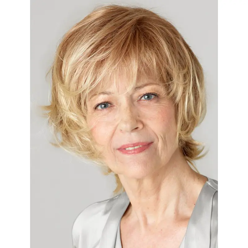 So Great Blonde Shoulder Length Wavy Layered Fantastic Wigs