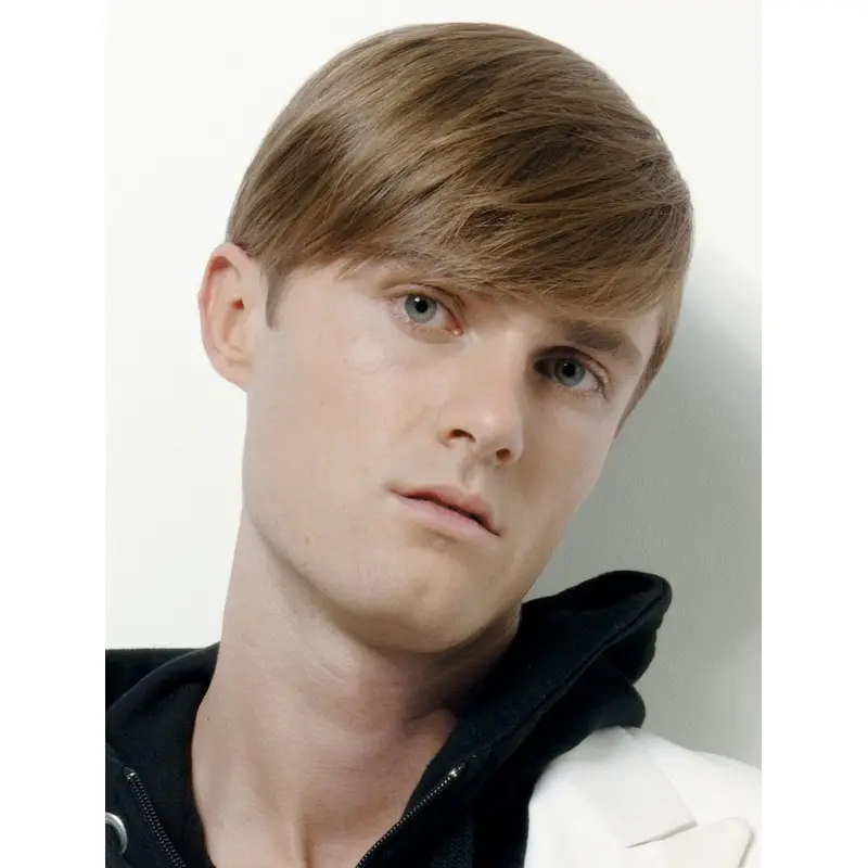 Tempting Blonde Straight Cropped Men Wigs
