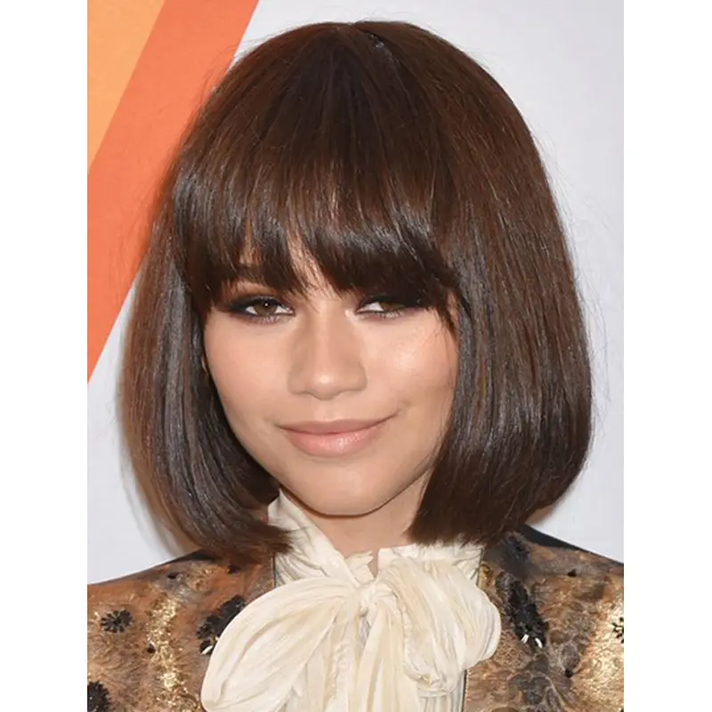 Lace Front 12" Straight Chin Length Bobs Zendaya Wigs