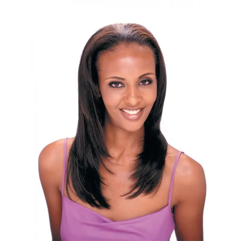 Preferential Brown Straight Long Human Hair Wigs & Half Wigs