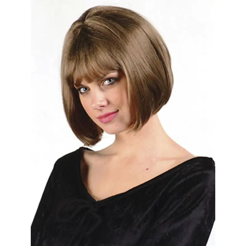 Fashionable Brown Straight Chin Length Bob Wigs