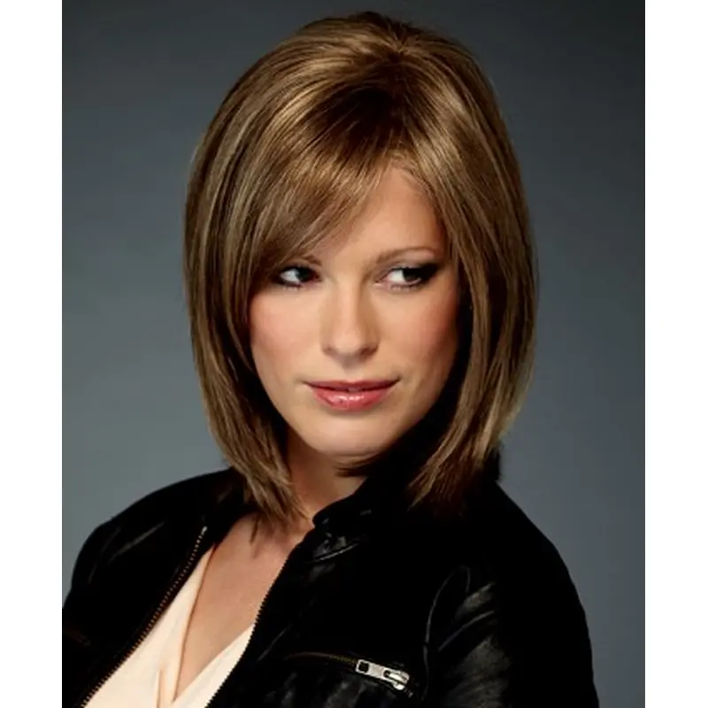 Online Monofilament Straight Chin Length Wigs For Cancer