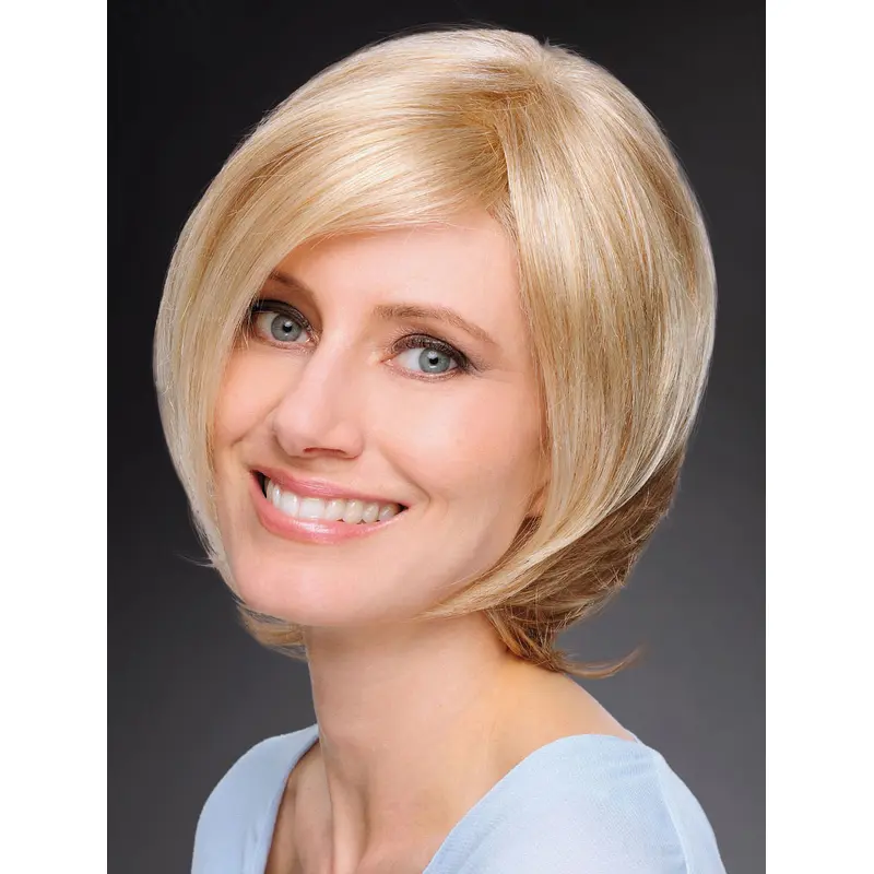 Incredible 12" Chin Length Straight Blonde Bob Wigs