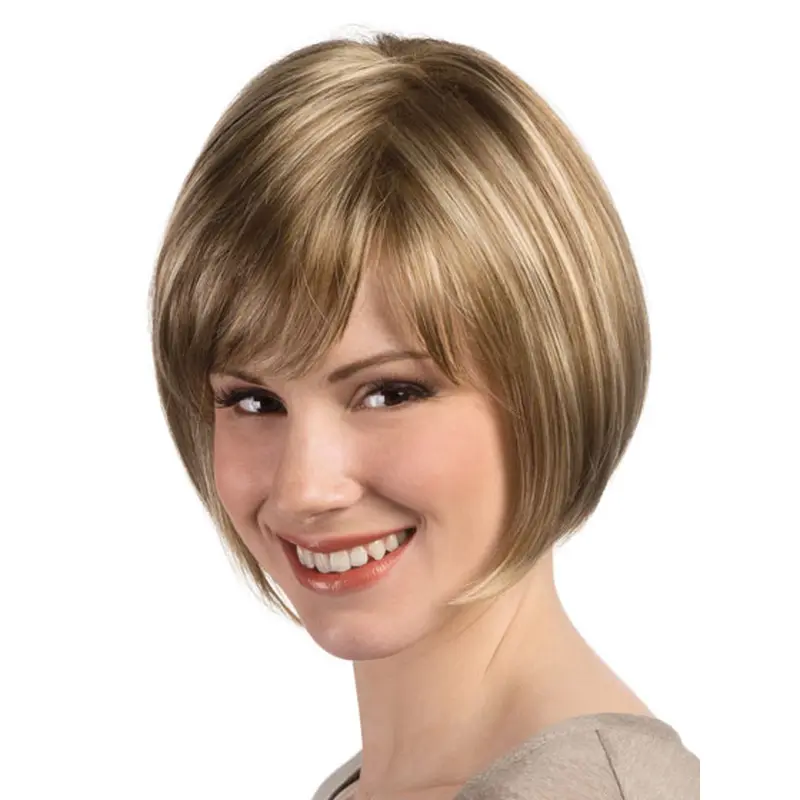Monofilament Bobs Blonde Short Wigs