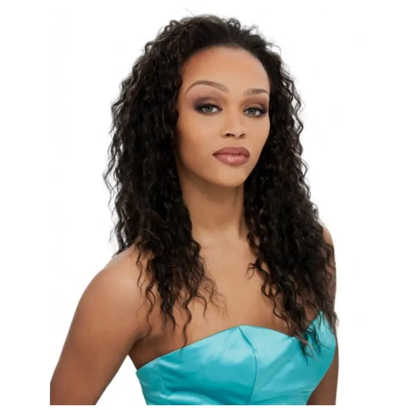 Suitable Brown Curly Long Human Hair Wigs & Half Wigs