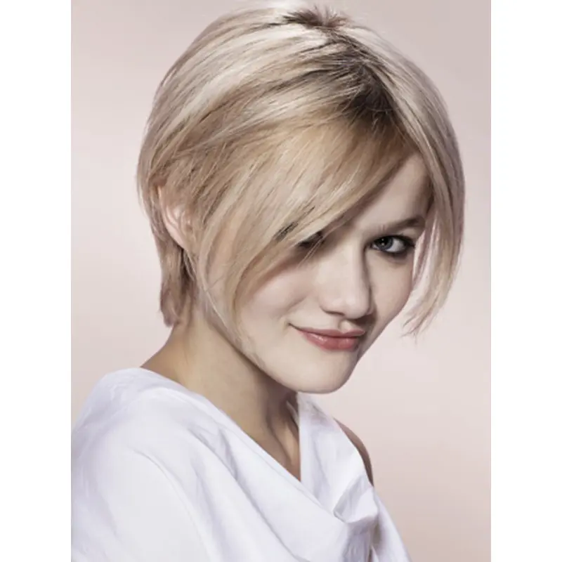 Young Fashion Blonde Short Capless Synthetic Wigs