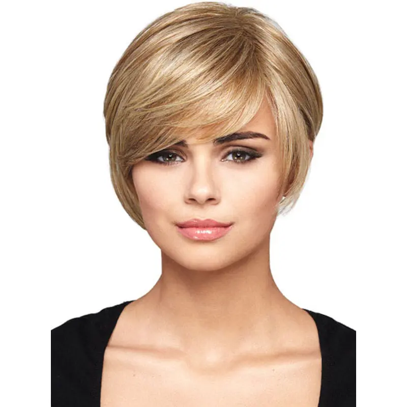 Impressive Blonde Straight Short Bob Wigs