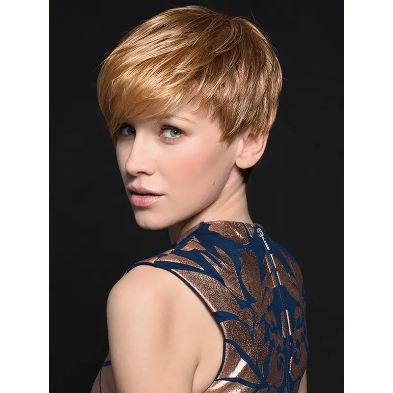 Good Monofilament Straight Blonde Short Wigs