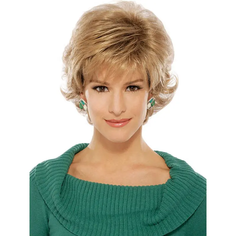 Refined Blonde Wavy Short Classic Wigs