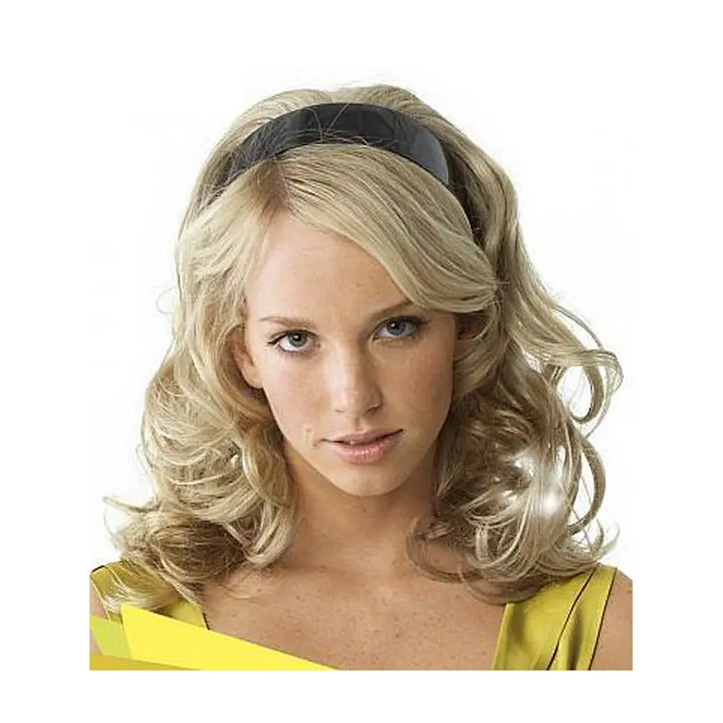 Soft Blonde Wavy Long Human Hair Wigs & Half Wigs