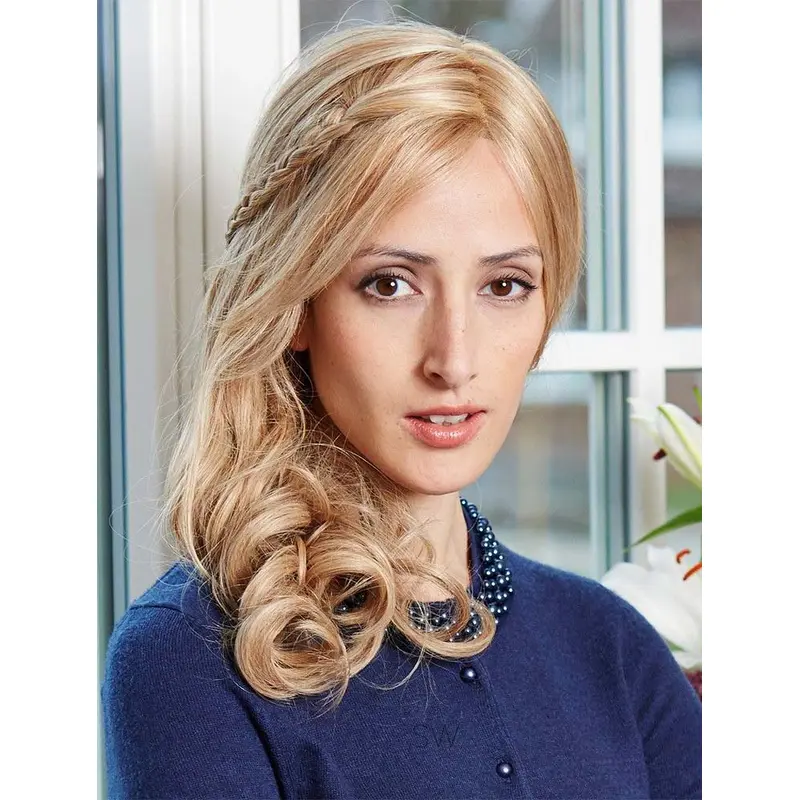 Affordable Blonde Wavy Shoulder Length Human Hair Wigs