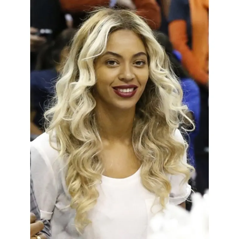 Chic Style Beyonce 22 Inches Remy Hair Long Wavy Lace Wig