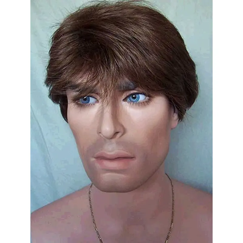 Cosy Brown Straight Short Men Wigs