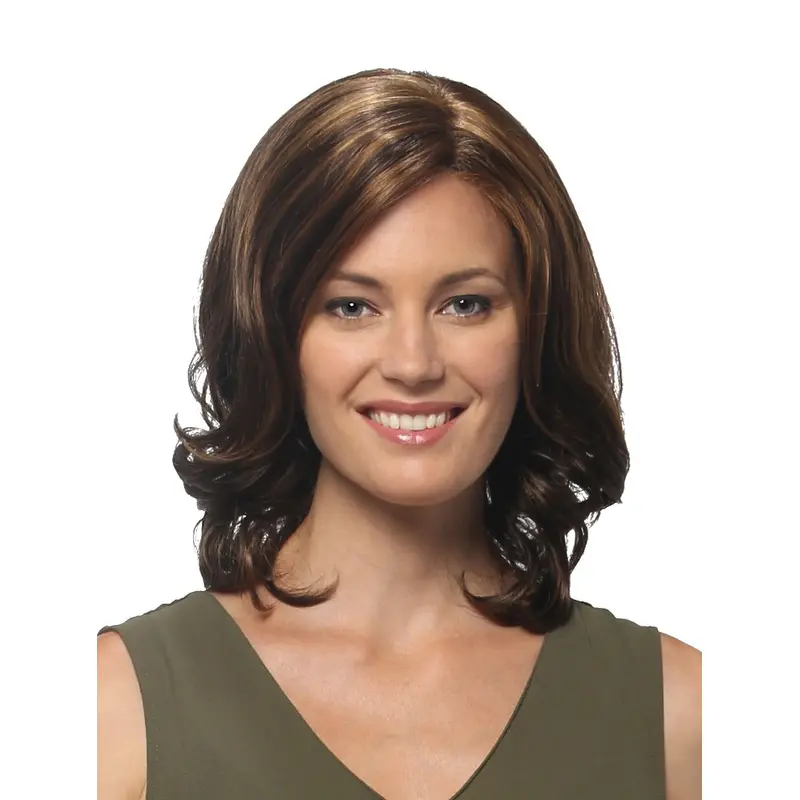 New Design Curly Brown Layered Beautiful Wigs