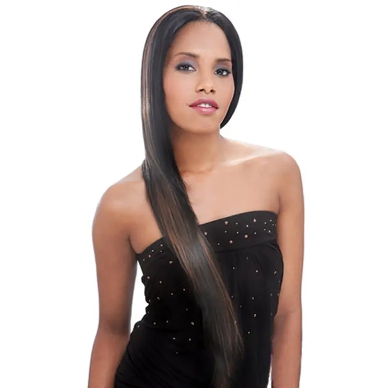 Sassy Brown Straight Long African American Wigs