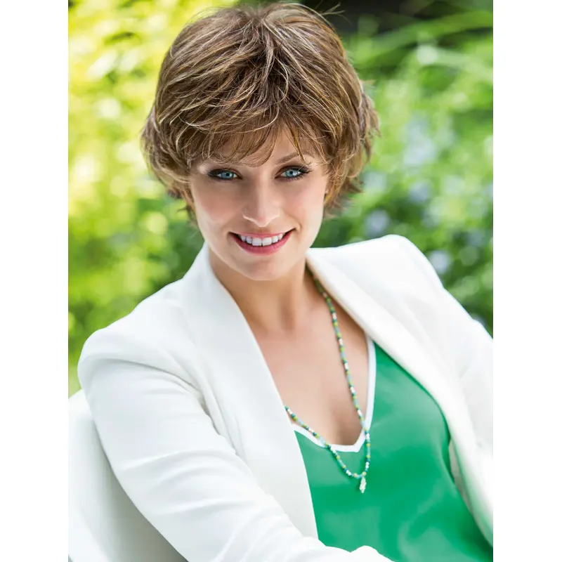 Soft Brown Wavy Short Synthetic Wigs