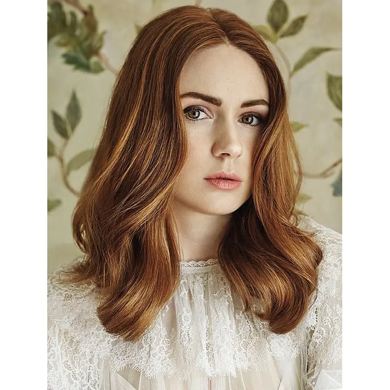 15" Wavy Capless Brown Layered Karen Gillan Wigs