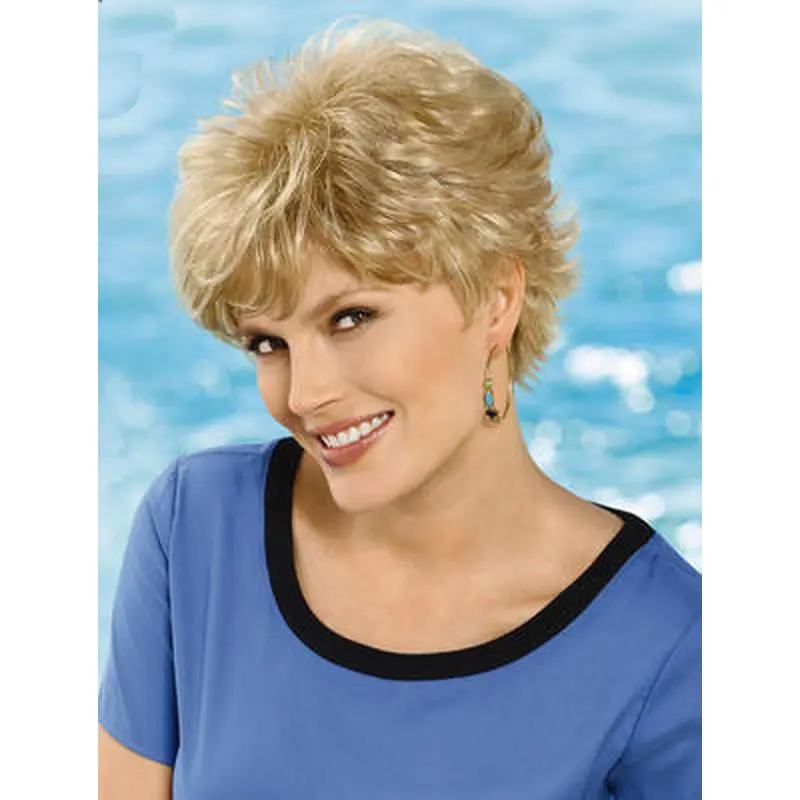 So Great Short Wavy Blonde Layered Beautiful Wigs
