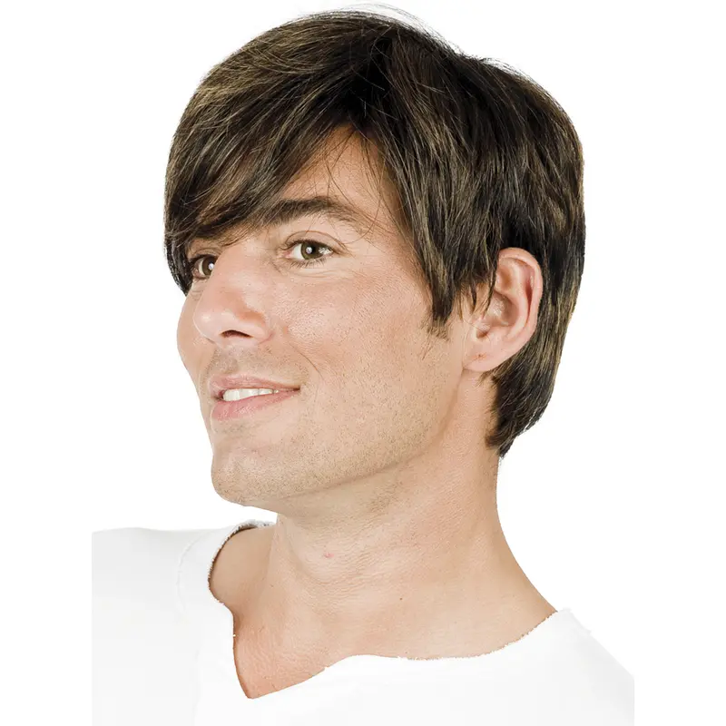 Classic Straight Hand Tied Short Men Wigs