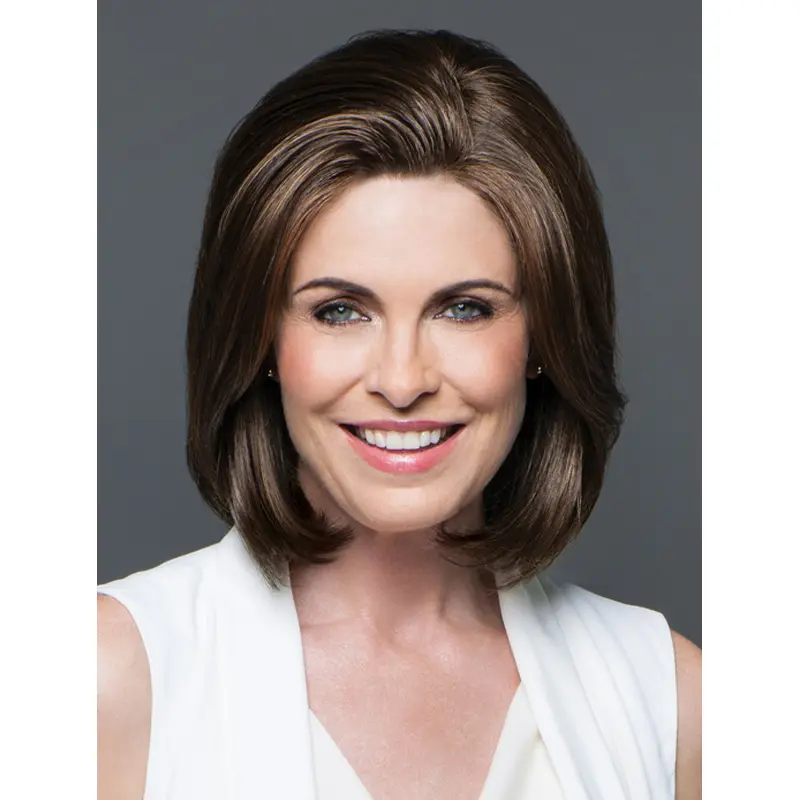 Fabulous Chin Length Straight Brown Nice Bobs Wigs