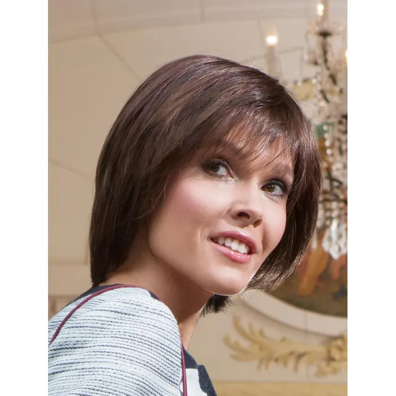 Impressive Brown Straight Short Lace Wigs